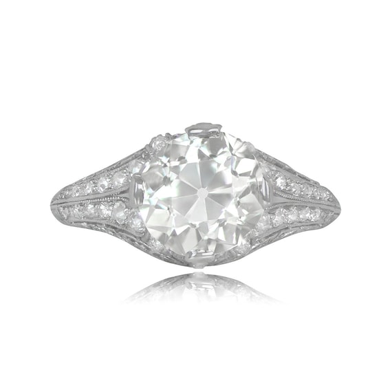 Antique Art Deco 2.50ct Diamond Engagement Ring, … - image 2