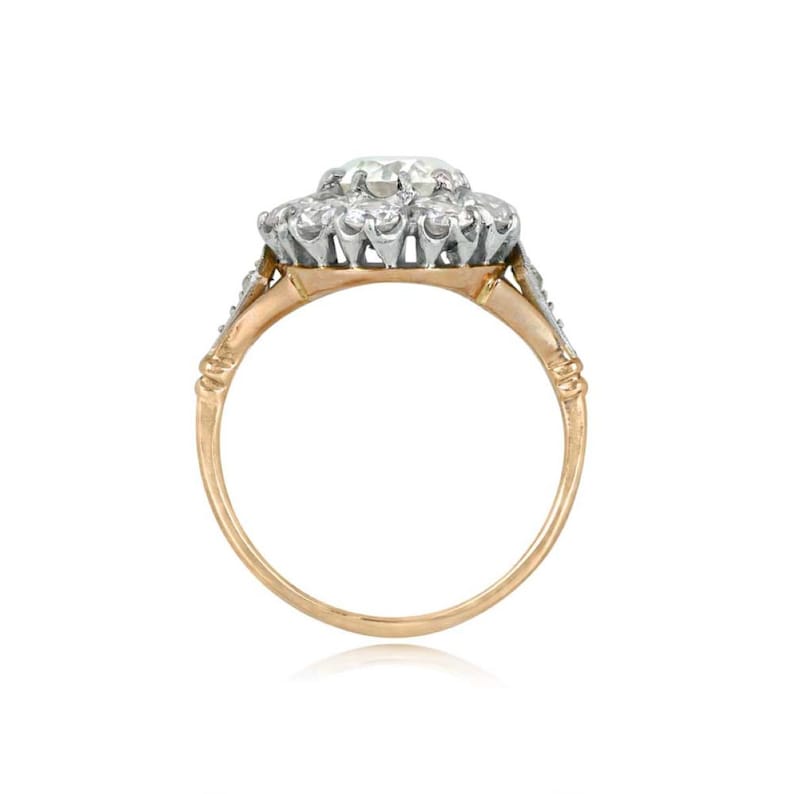 Sale 0.76ct Old European Cut Diamond Engagement Ring. Handcrafted in Platinum on 18K Yellow Gold Ring. image 2