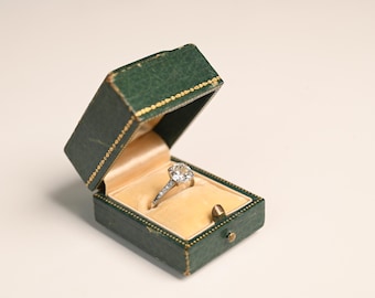 Antique Edwardian Ring. 1.64center-ct GIA-Certified Diamond Engagement Ring. Prongs Diamond Ring, Circa 1910. Handcrafted in Platinum Ring.