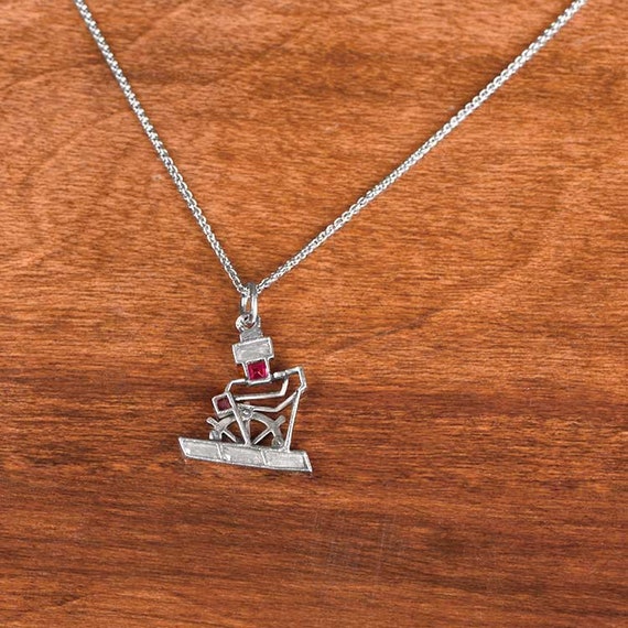 Antique Sailor Diamond and Ruby Necklace, Circa 1… - image 4