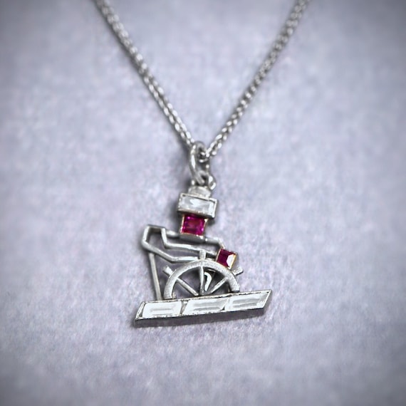 Antique Sailor Diamond and Ruby Necklace, Circa 1… - image 1
