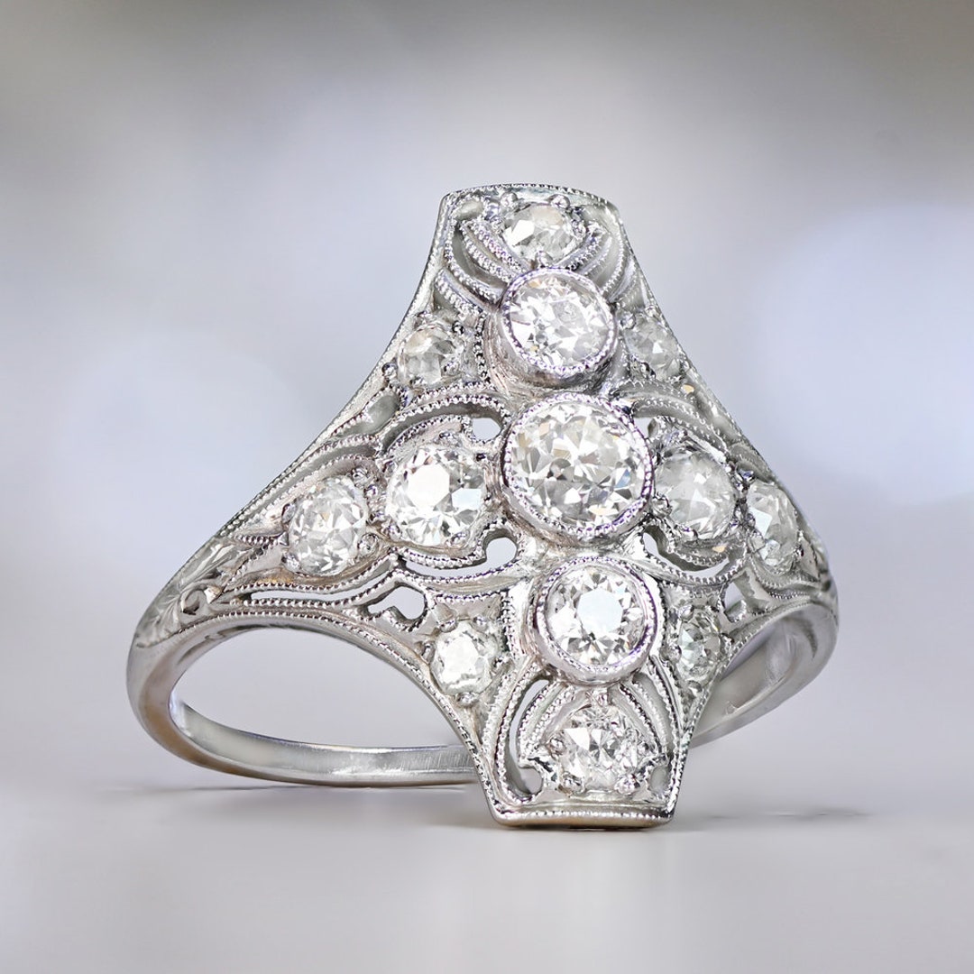 Buy Art Deco Antique Ring American Filigree Platinum and Diamond