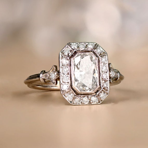 0.95 Carat Gia-certified Cushion Cut and Diamond Halo - Etsy