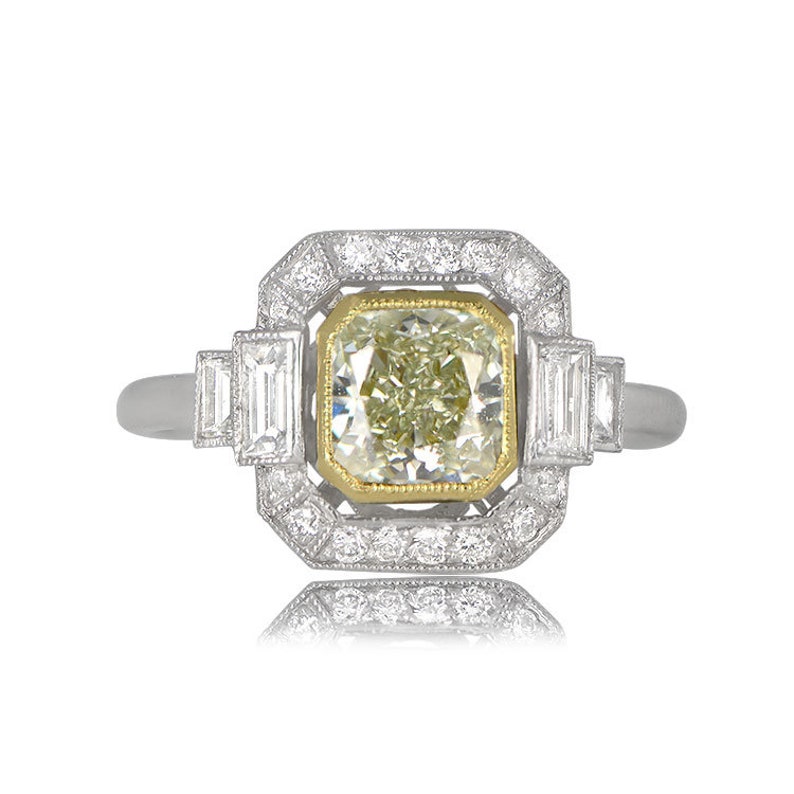 1.05-carat Yellow Diamond Engagement Ring GIA Certified - Etsy