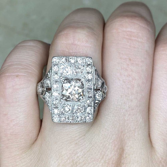 Antique Art Deco 1.45-Carat Diamond Ring, Circa 1… - image 7