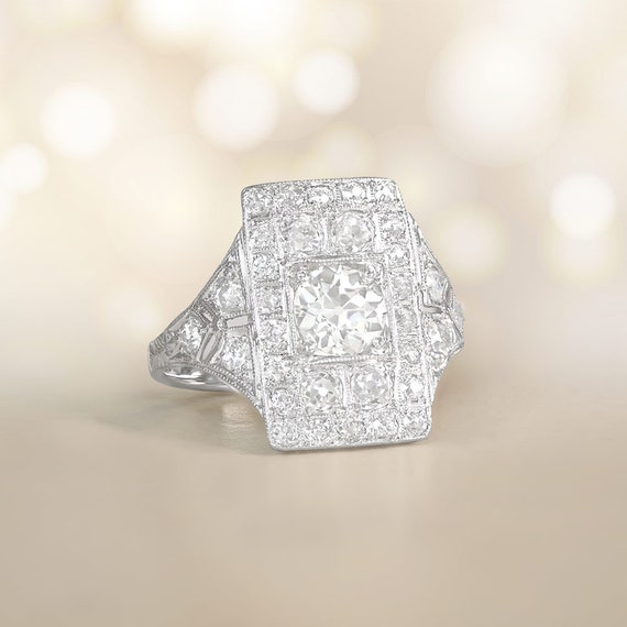 Antique Art Deco 1.45-Carat Diamond Ring, Circa 1… - image 1