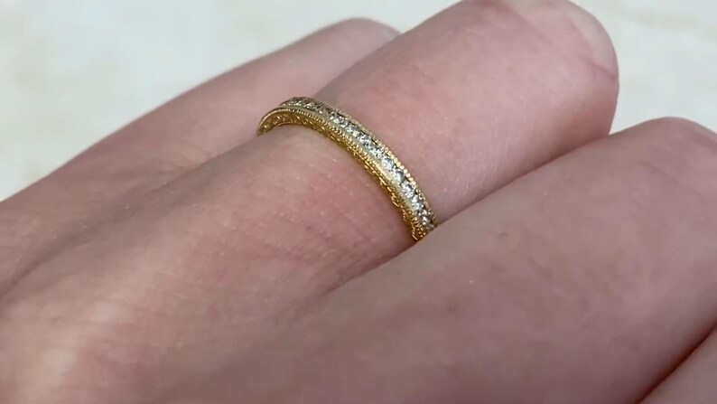 Center Diamond Wedding Band