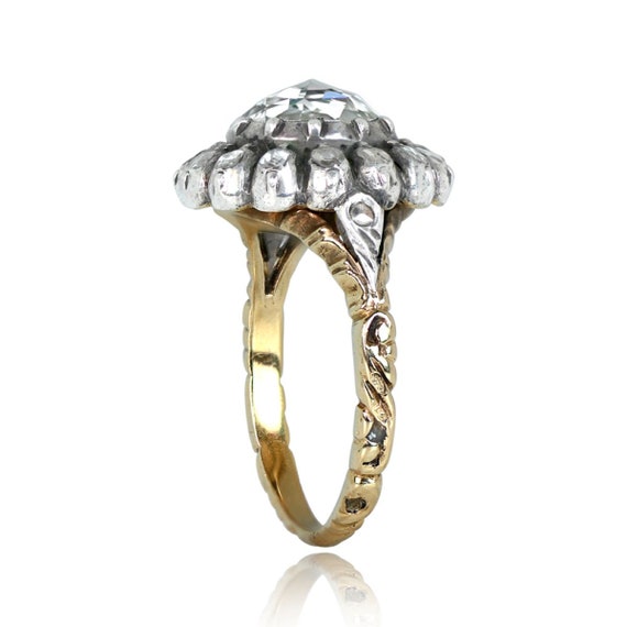 Antique Georgian 1ct Rose Cut Diamond Ring, Circa… - image 3