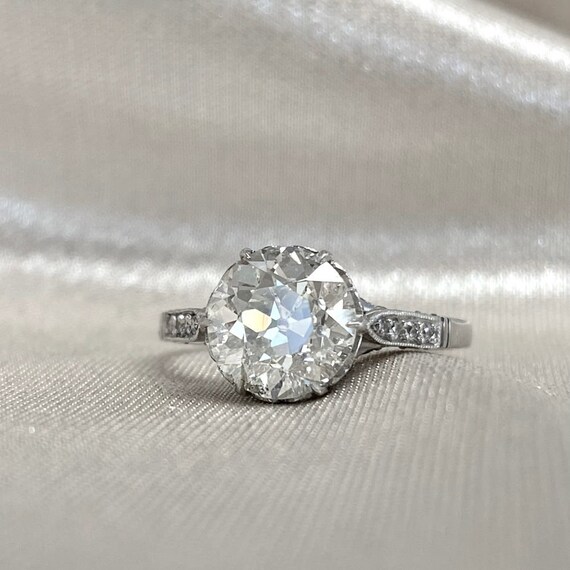 Bague en diamant taille ancienne europ enne de 2 53 ct. Bague en