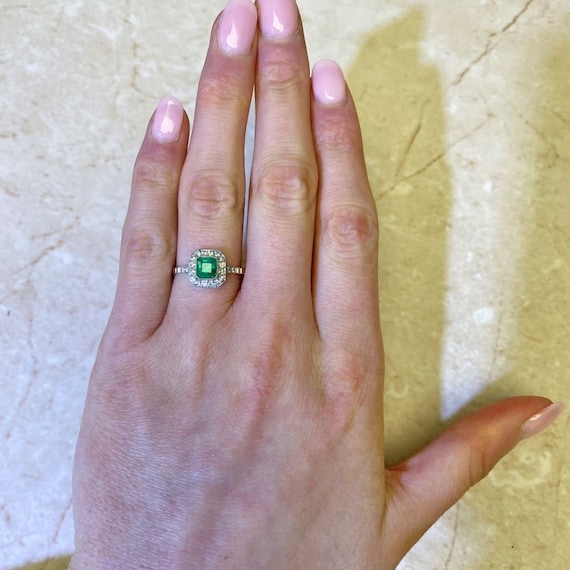 Sale - 0.63ct  Natural Emerald Cut  Ring. Bezel S… - image 5