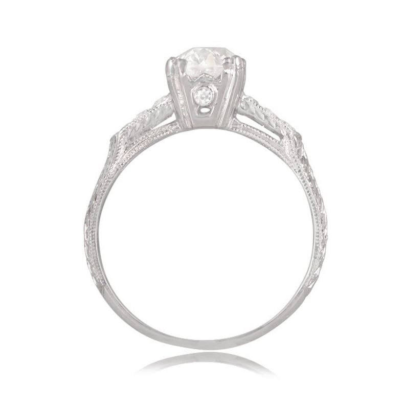 Gia Diamond Engagement Ring. Vintage Diamond Ring.