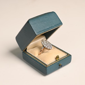 1.20center-ct Edwardian Old European Cut Diamond Ring. Handcrafted Platinum on 18K Yellow Gold Ring.