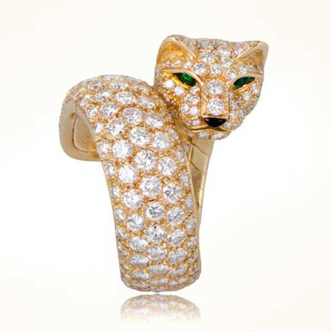 cartier panther ring diamond