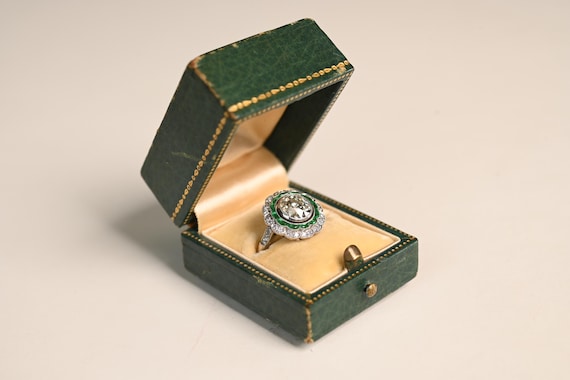 Antique Art Deco Ring. 1center-ct Old European Cut Diamond Ring. Prongs Set Diamond Ring, Circa 1925. Handcrafted Platinum Ring.