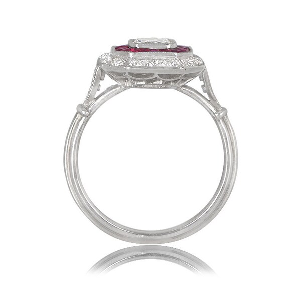 Sale - 0.50ct Asscher Cut Diamond Engagement Ring… - image 3
