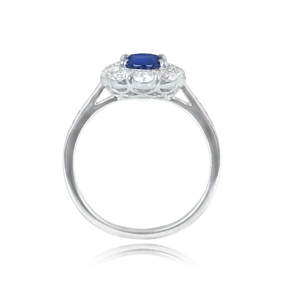 Sale - 1.32ct Natural Oval Cut Sapphire and Diamo… - image 3