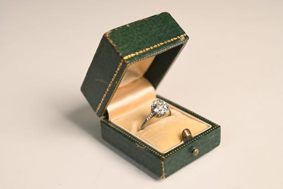 Art Deco 1.81center-ct GIA-Certified Old European Cut Diamond Engagement Ring. Antique Diamond Ring, Circa 1925. Handcrafted Platinum Ring.
