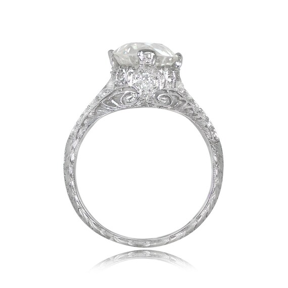 Antique Art Deco 2.50ct Diamond Engagement Ring, … - image 4