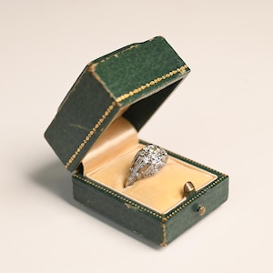 Antique Art Deco. 1.59center-ct Old European Cut Diamond Ring. Single Cut Diamond Ring, Circa 1925. Platinum Ring. J Color and VS1 Clarity.