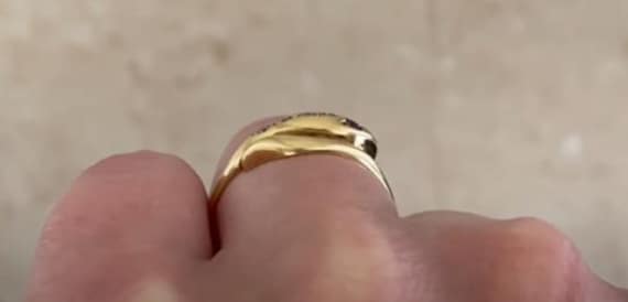 Vintage Coiled Serpent Design Ring. Two-Ruby Set … - image 5