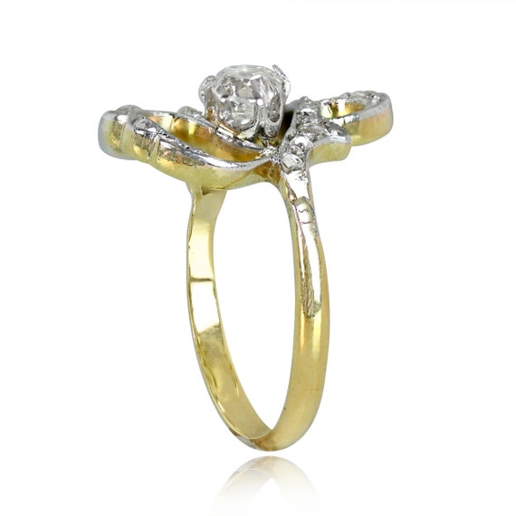 Antique Art Nouveau 0.90ct Diamond Engagement Rin… - image 3