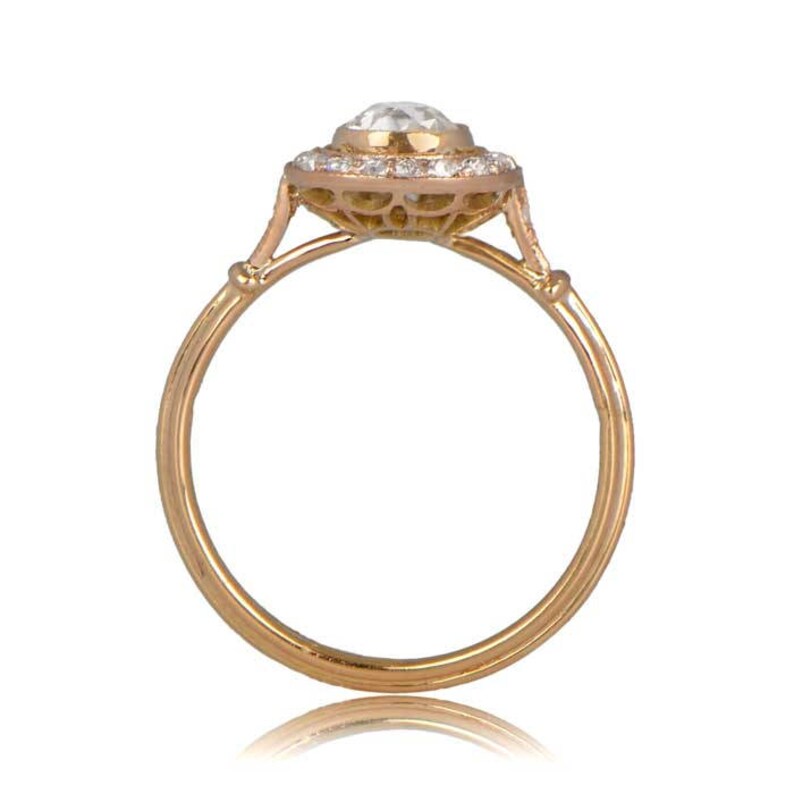 Old Mine Cushion Cut Diamond Engagement Ring Yellow Gold Etsy