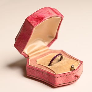 Vintage Eternity Rubies Wedding Band. Calibre Cut Rubies Band. Channel Set Ruby Wedding Band. Handcrafted in Platinum Wedding Band.