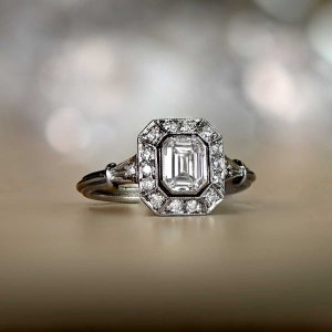 0.71ct GIA-Certified Emerald Cut Diamond Engagement Ring - Platinum Ring.