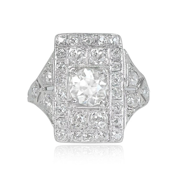 Antique Art Deco 1.45-Carat Diamond Ring, Circa 1… - image 3