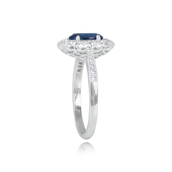 Sale - 1.32ct Natural Oval Cut Sapphire and Diamo… - image 4