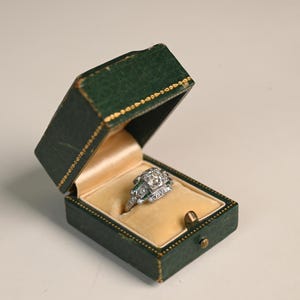 Antique Art Deco 1.01center-ct Old European Cut Diamond Engagement Ring. GIA-Certified Diamond Engagement Ring, Circa 1925. Platinum Ring.