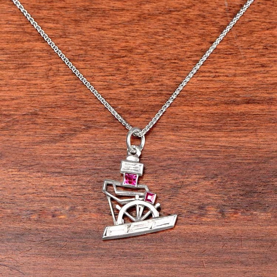 Antique Sailor Diamond and Ruby Necklace, Circa 1… - image 3