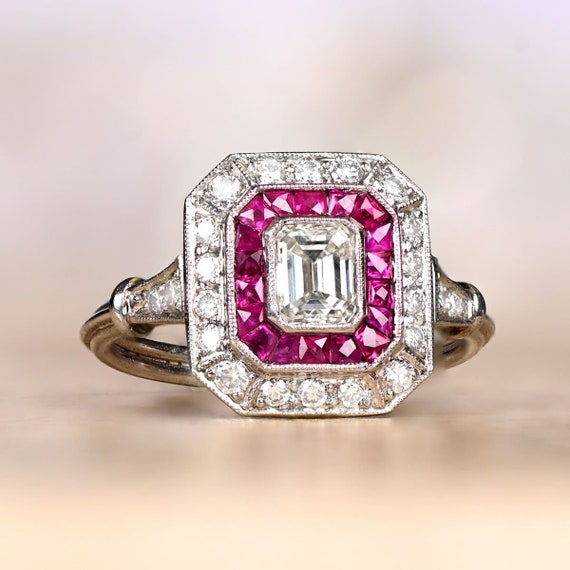 Buy Revere 9ct Gold 0.02ct Diamond and Ruby Accent Heart Ring I | Womens  rings | Argos