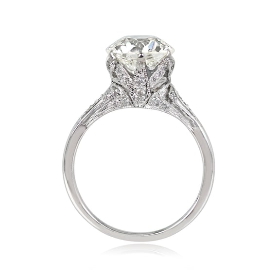 2.88ct Edwardian Style Old European Diamond Ring.… - image 3