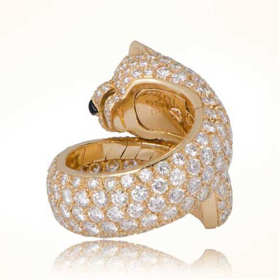 cartier panther ring diamond