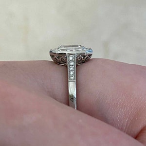 0.80ct GIA-Certified Emerald Cut Diamond Ring. Platinum Ring. image 8