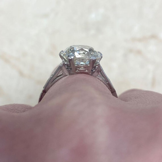 Antique Art Deco 3.90ct Old Mine Cut Diamond Ring… - image 7
