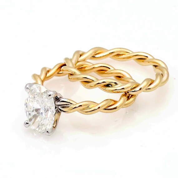 Twisted rope shop engagement ring setting