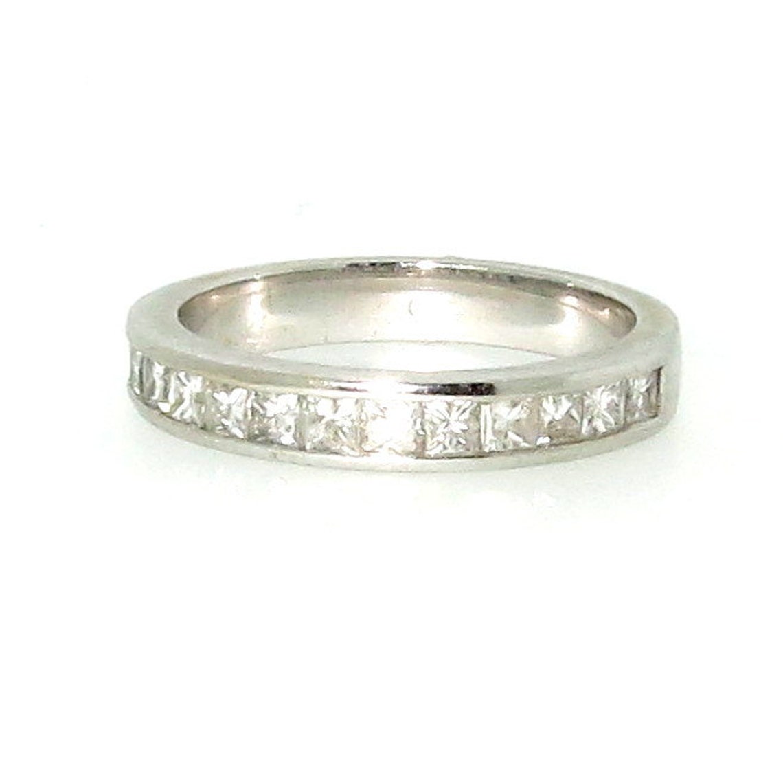 Diamond Wedding Band With Princess Cut Diamonds - Etsy