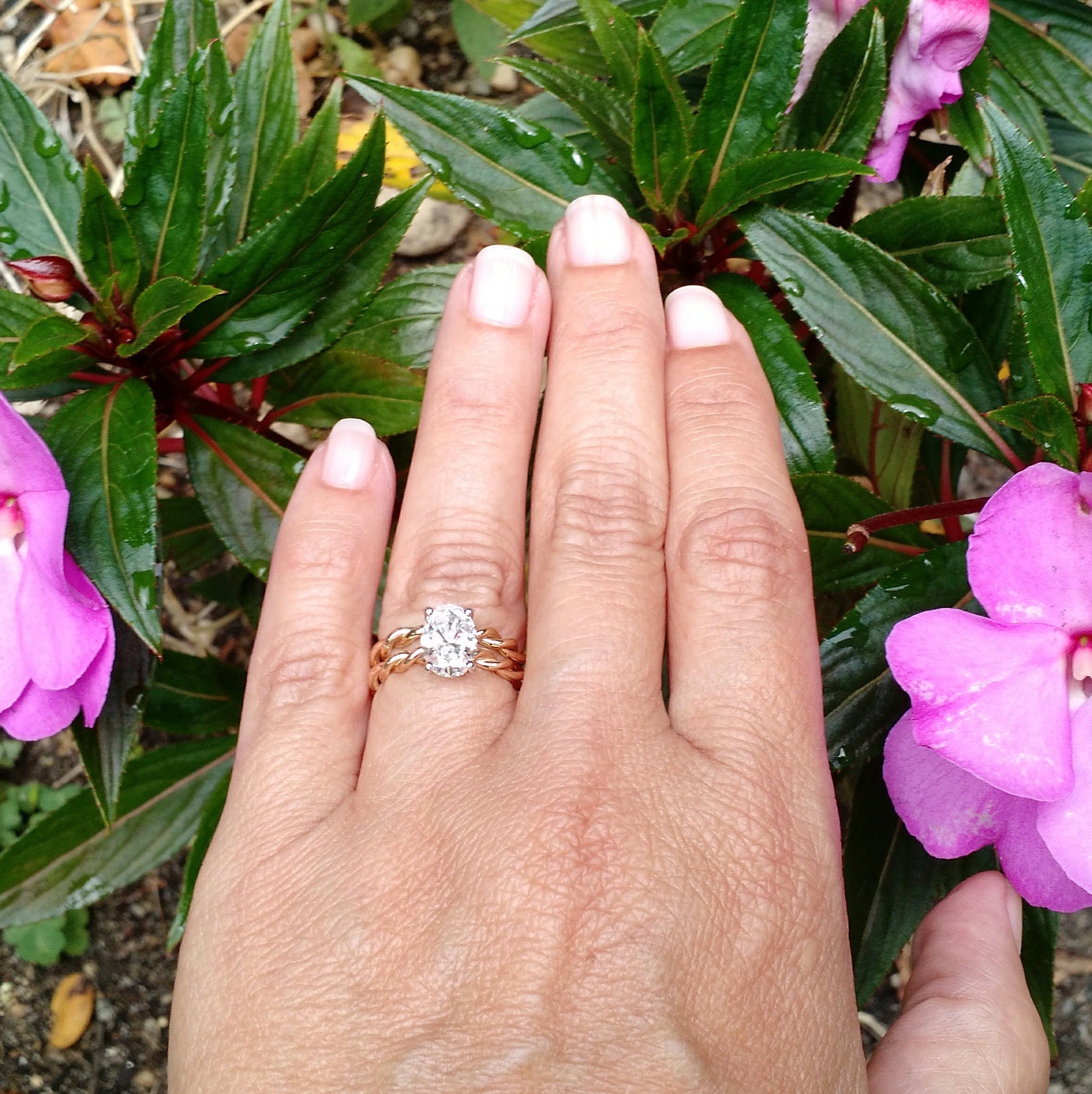 Emerald Cut Amethyst Solitaire Rope Engagement Ring 7/8 ctw 14K Gold  JP:245351 | eBay