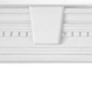Keystone Door/Window/Wall ABS Paintable Plastic Pediment Moulding 46.63&quot; x 8.13&quot; x 4.5&quot; Do-It-Yourself Home Decor