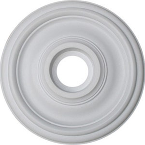 18&quot; White Henta Plano Ceiling Medallion DIY Paintable ABS Modern Light Fixture