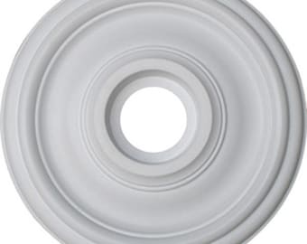 18" White Henta Plano Ceiling Medallion DIY Paintable ABS Modern Light Fixture