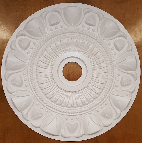 28 Henta Tulip Ceiling Medallion Ornate Diy Fan Lighting Paintable White Abs Plastic