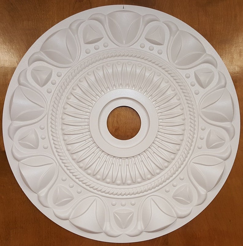 28 Henta Tulip Ceiling Medallion Ornate Diy Fan Lighting Paintable White Abs Plastic