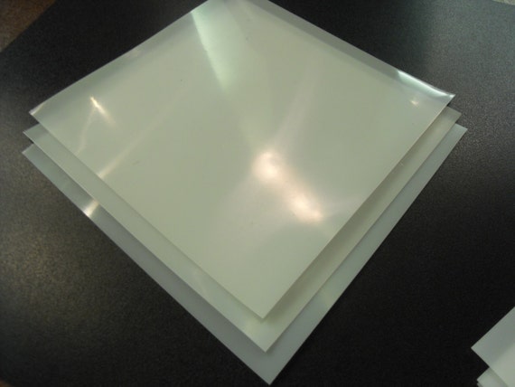 4 Flexible Lightweight Translucent Polyethylene Plastic Sheet 12 X 12 X  1/30 for Stencil 