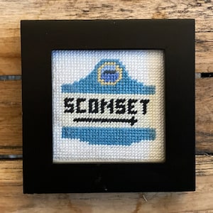 Miniature Framed Sconset Needlepoint Sign