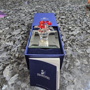 Swarovski Crystal Flower with Certificate and Box
