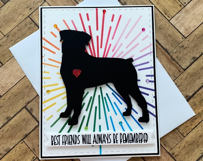 Rottweiler Sympathy Card: Dog Loss, Rainbow Bridge, Pet Grief - Etsy