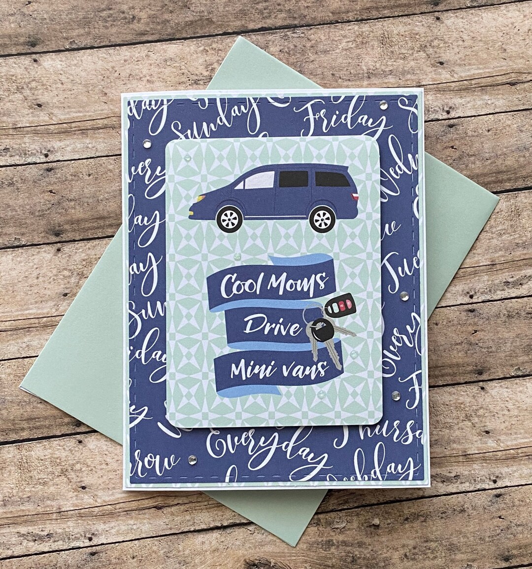 Mother's Day Card, Cool Moms Drive Mini Vans, for Mom, Mama, Mommy ...